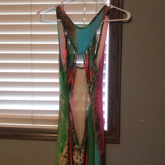 Long multi coloured maxi dress - Picture 3 of 3